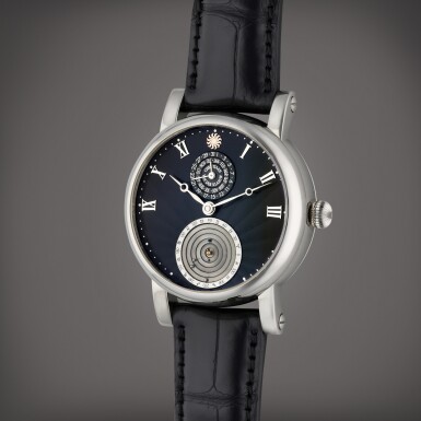 View full screen - View 1 of Lot 42. Reference CKPT3344 CVDK Planetarium | A stainless steel automatic planetarium wristwatch with month and date, Circa 2020.