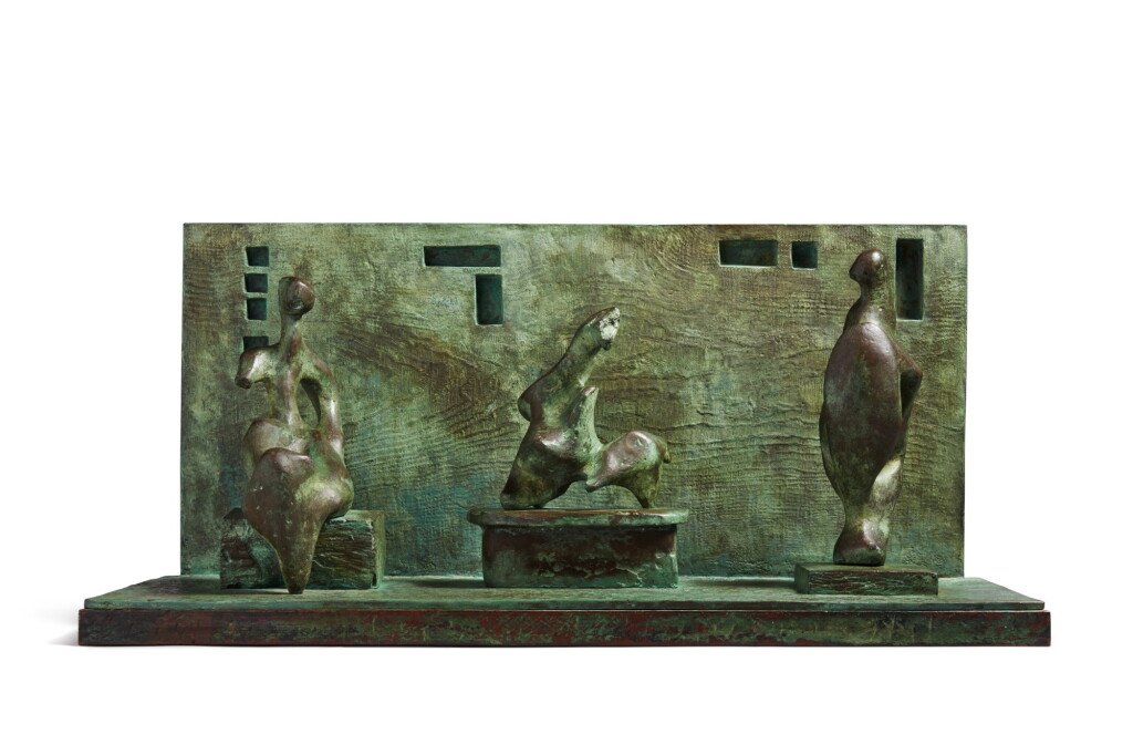 View full screen - View 1 of Lot 36. Three Motives Against Wall No. 1.