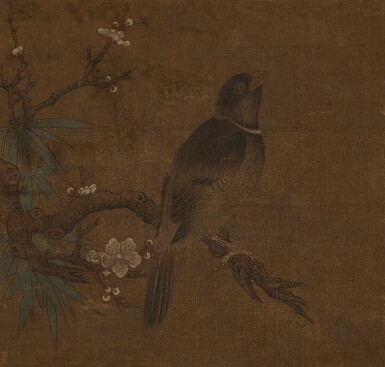 View full screen - View 1 of Lot 3114. Anonymous (Ming Dynasty), Peach Blossoms and Bird | 佚名(明) 桃花小鳥.