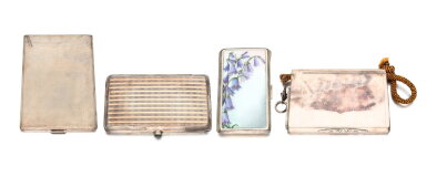 View full screen - View 1 of Lot 1154. Collection of silver and enamel cigarette cases, circa 1915.