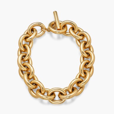 View full screen - View 1 of Lot 294. Gold Necklace.