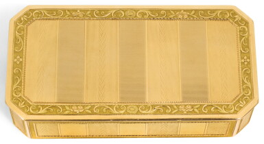 View full screen - View 1 of Lot 3. A TWO-COLOUR GOLD SNUFF BOX, PRAGUE, 1801.