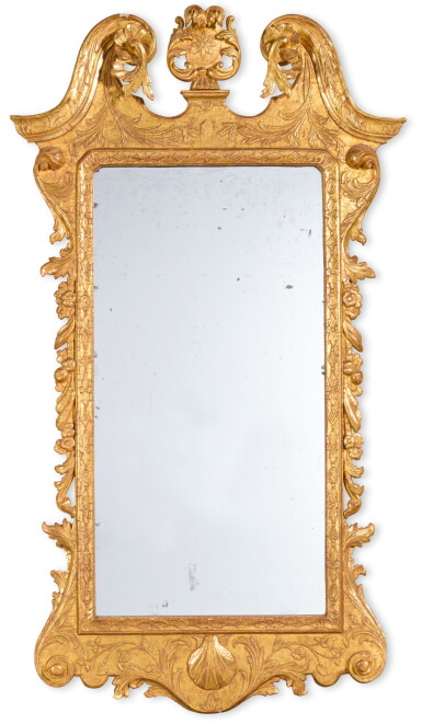 View full screen - View 1 of Lot 52. A GEORGE I GILTWOOD MIRROR, EARLY 18TH CENTURY.
