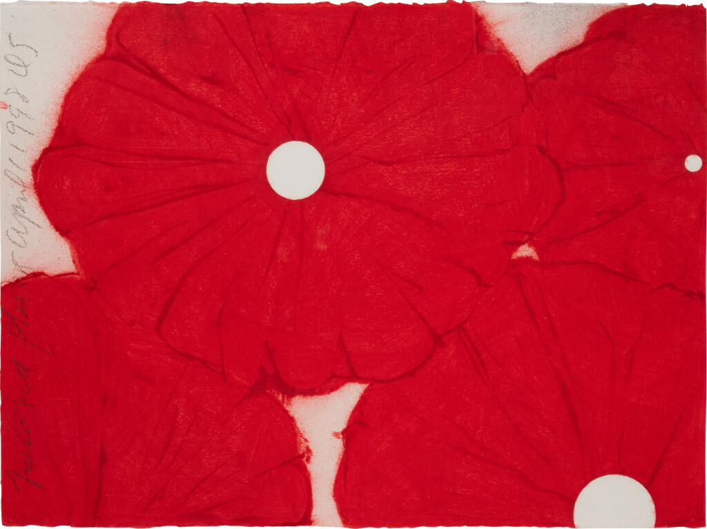 View full screen - View 1 of Lot 339. Four Red Flowers April 1 1998.