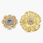 Sapphire and Diamond Brooch; and Gold Brooch | 布契拉提 | 藍寶石 配 鑽石 胸針 及 K金 胸針