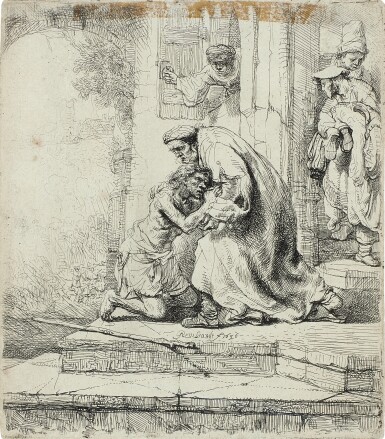 View full screen - View 1 of Lot 533. The Return of the Prodigal Son (B., Holl. 91; New Holl. 159).
