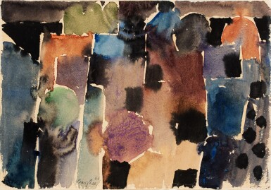 View full screen - View 1 of Lot 51. City in the evening, 1966 .