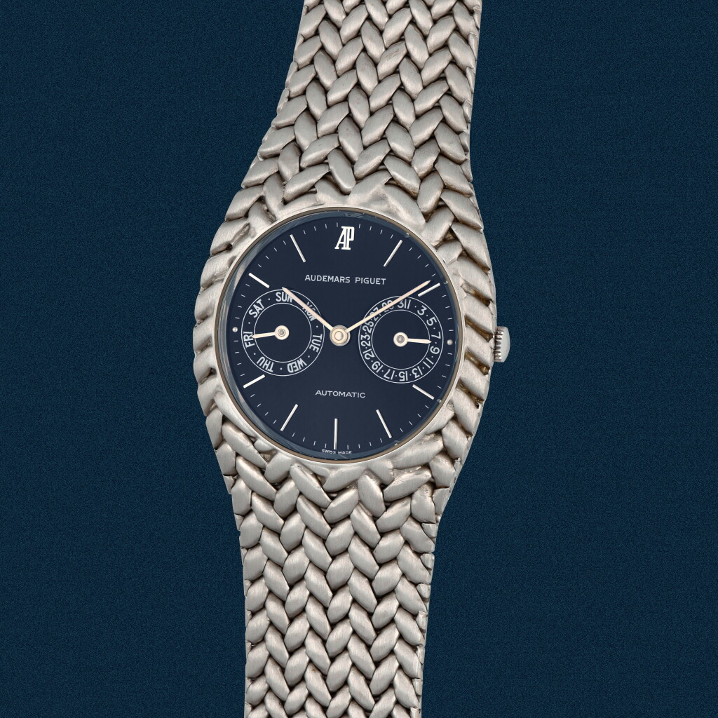 View full screen - View 1 of Lot 9. Cobra 'Royal Khanjar', Reference 5587BC | A white gold bracelet watch with day and date | Made in 1985.