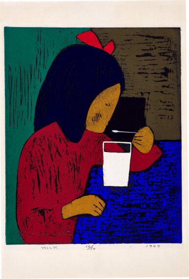 View full screen - View 1 of Lot 103. Saito Kiyoshi (1907-1997) | Milk | Showa period, 20th century .
