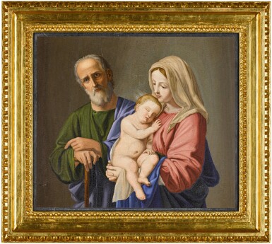 View full screen - View 1 of Lot 4. An Italian micromosaic panel after Il Sassoferrato, mid-19th century.