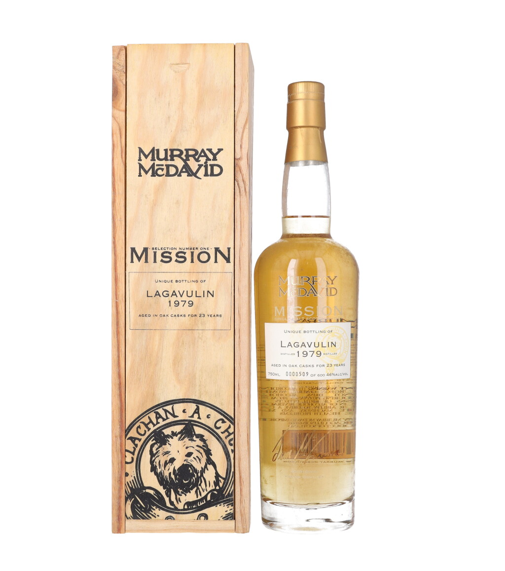 View full screen - View 1 of Lot 5923. Lagavulin Murray McDavid Misson 23 Year Old 46.0 abv 1979 (1 BT75).