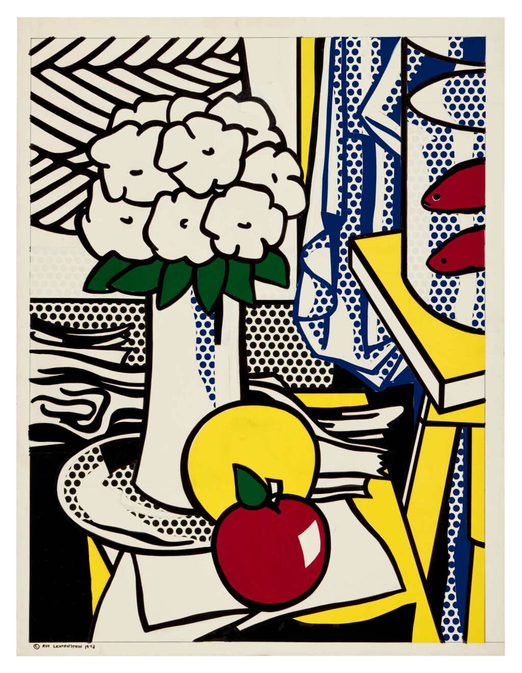 View full screen - View 1 of Lot 119. Still Life Tapestry (Study).