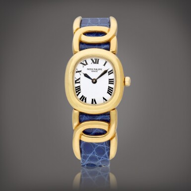 View full screen - View 1 of Lot 8806. Golden Ellipse, Reference 4830 | A yellow gold wristwatch, Circa 2003 | 百達翡麗 | Golden Ellipse 型號4830 | 黃金腕錶,約2003年製.