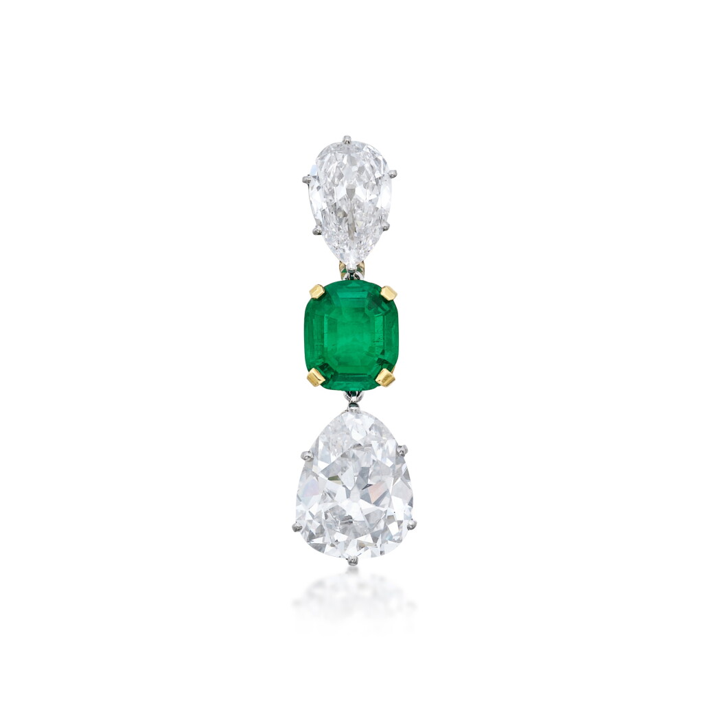 全萤幕检视 - 查看15Single Emerald and Diamond Earclip的1
