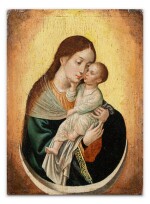 Circle of the Master of the Female Half-Lengths, Virgin and Child on the crescent moon | Entourage du Maître des demi-figures féminines, Vierge à l'Enfant sur un croissant de lune