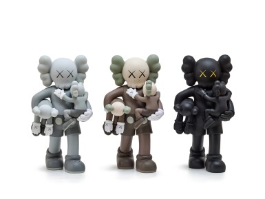 View full screen - View 1 of Lot 1133. KAWS | CLEAN SLATE (BROWN/ BLACK/ GREY) (THREE WORKS) CLEAN SLATE(褐/黑/灰)(三件作品).