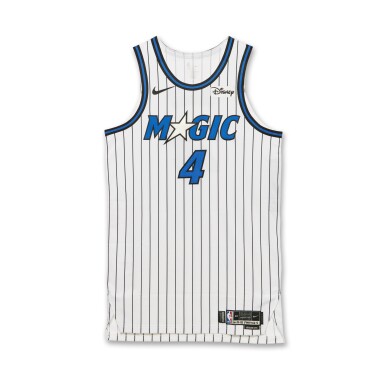 View full screen - View 1 of Lot 39. Jalen Suggs Orlando Magic 2025-2026 NBA Tip-Off Game Worn Association Edition Jersey.