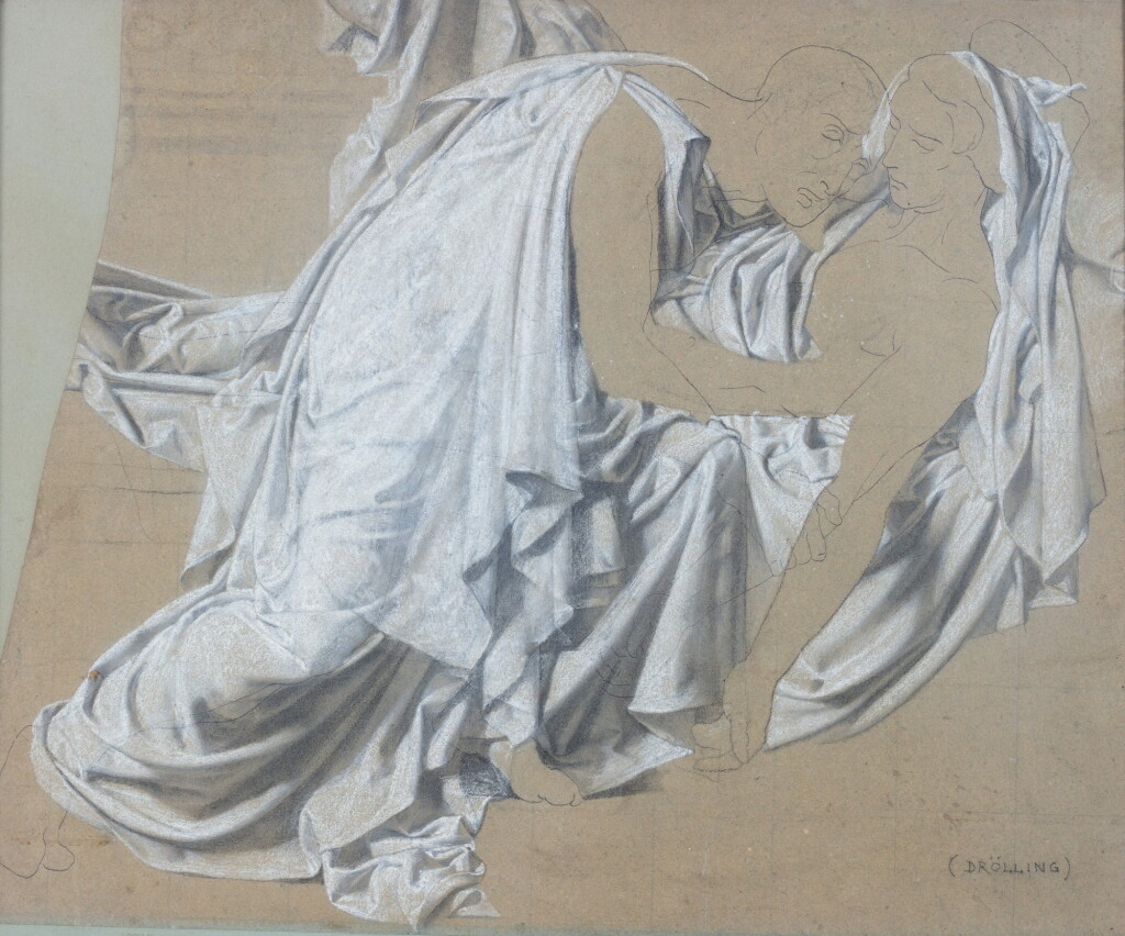 View full screen - View 1 of Lot 22. Study for draperies | Etude de draperies .