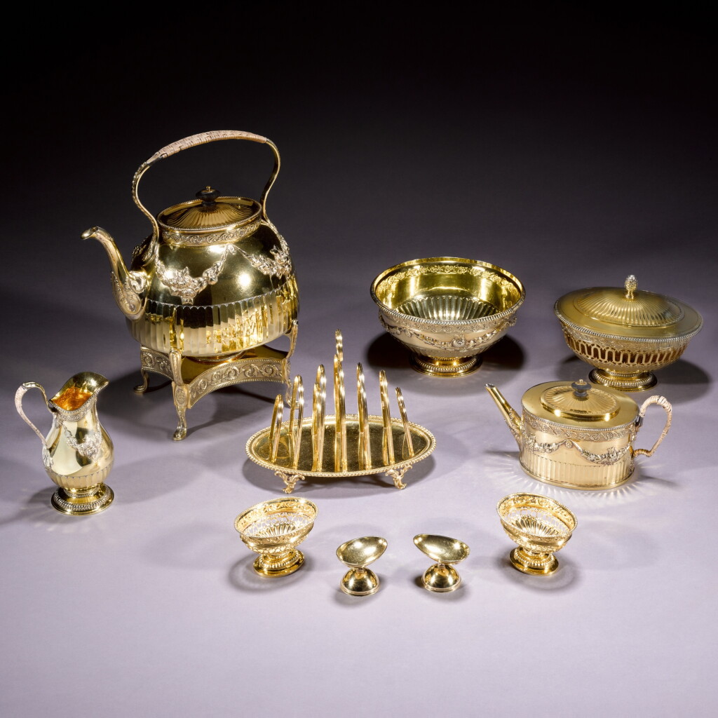 View full screen - View 1 of Lot 83. A German silver-gilt breakfast service, the majority Frantz Peter Bundsen, Hanover, circa 1789.