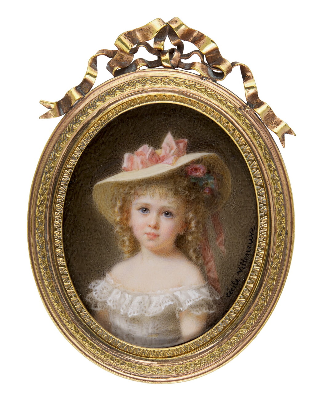 View full screen - View 1 of Lot 193. CÉCILE VILLENEUVE | Portrait of Germaine Roussel, later Duchesse d'Elchingen, Princesse de La Moskowa (1873-1930).