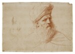 Head study of Abraham for The Expulsion of Hagar and Ishmael