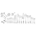 An American Silver Jack-in-the-Pulpit Pattern Flatware Service, Peer Smed and Lona P. Schaeffer, Brooklyn, NY, Circa 1930