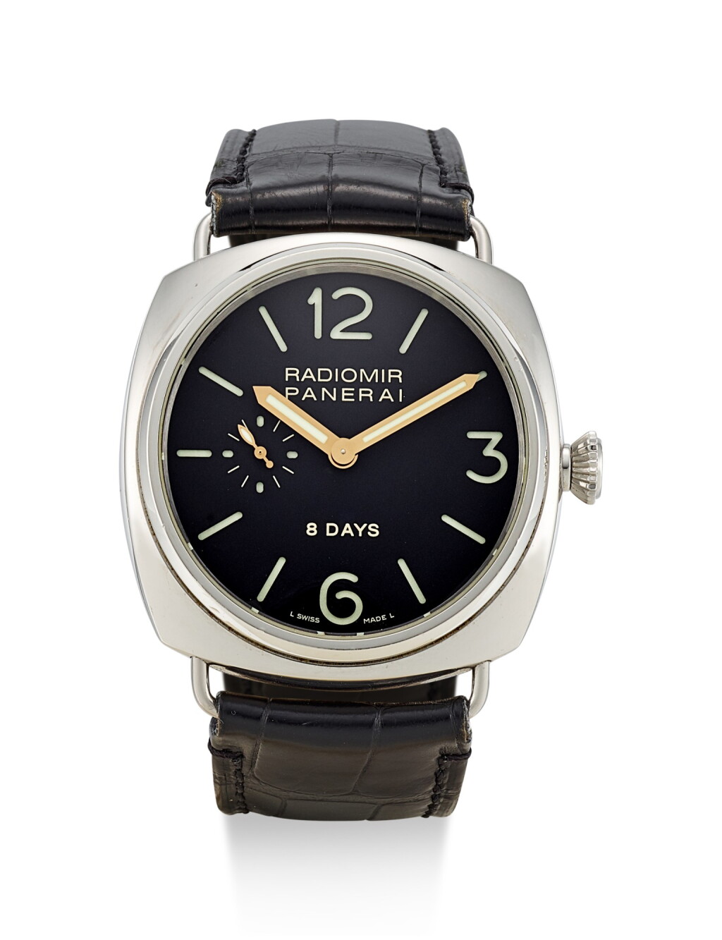 View full screen - View 1 of Lot 8038. PANERAI | RADIOMIR 8 DAYS, REFERENCE PAM00190, A LIMITED EDITION STAINLESS STEEL WRISTWATCH WITH 8 DAYS POWER RESERVE INDICATION, CIRCA 2005.