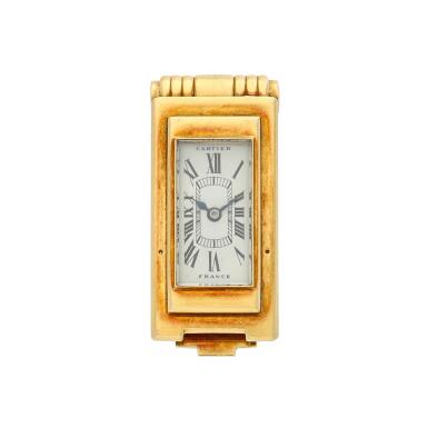 View full screen - View 1 of Lot 265. A yellow gold rectangular money clip watch, Circa 1925.