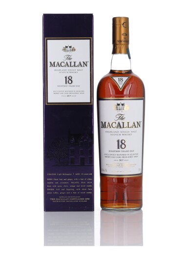 View full screen - View 1 of Lot 29. The Macallan 18 Year Old 43.0 abv NV (1 BT 75cl).