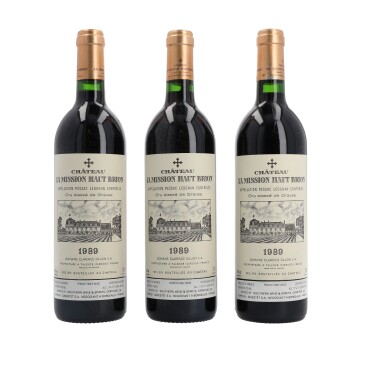 View full screen - View 1 of Lot 18. Château La Mission Haut-Brion 1989 (12 BT).