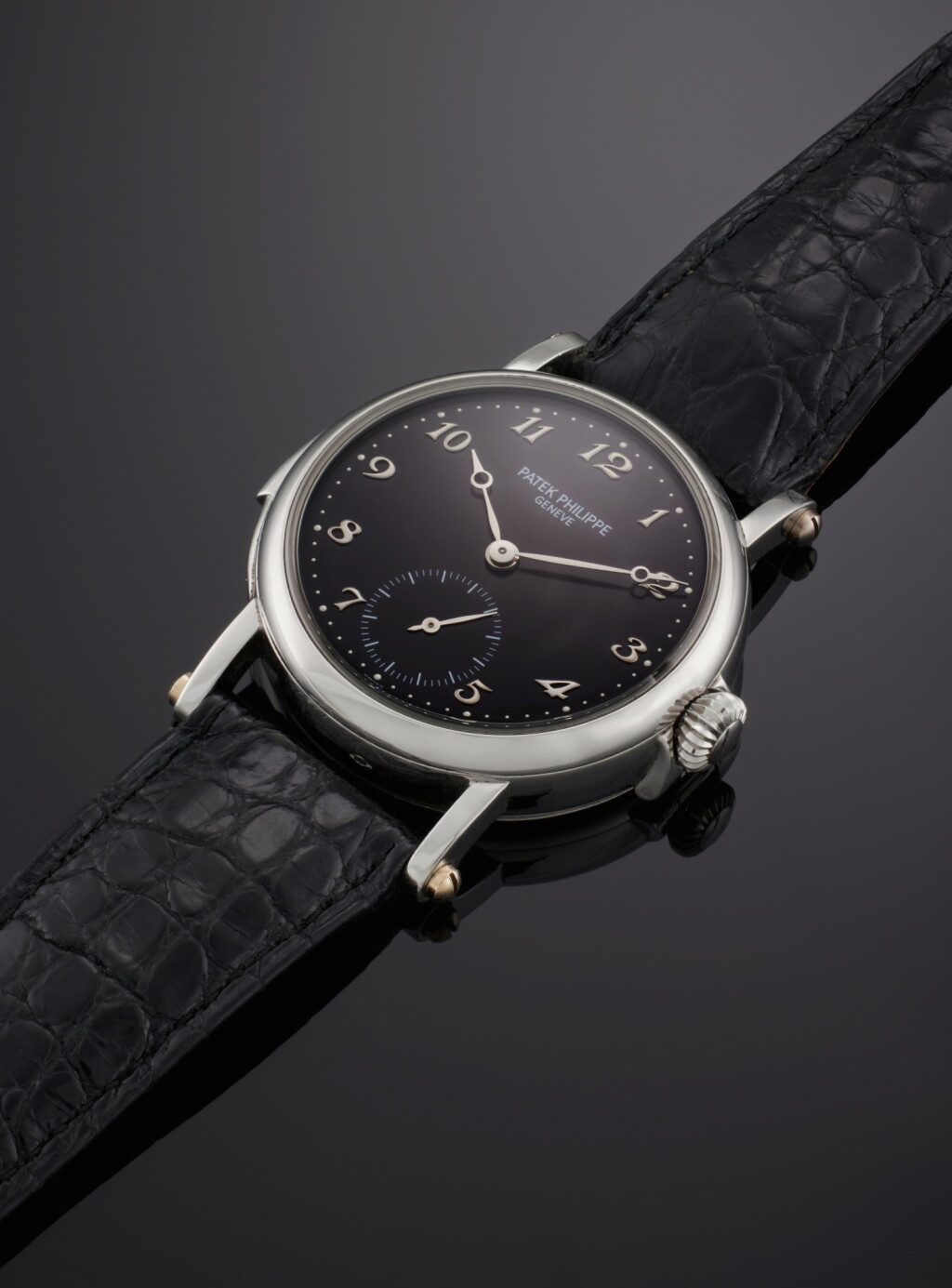 View full screen - View 1 of Lot 89. Reference 5029 | A limited edition platinum minute repeating wristwatch cased by Jean-Pierre Hagmann, Made to Commemorate the opening of Patek Philippe's Watchmaking Center in Geneva in 1997 .