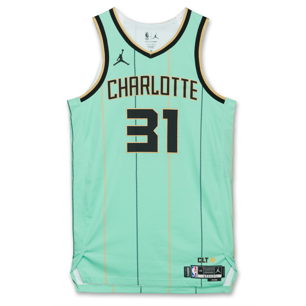 View full screen - View 1 of Lot 251. Tidjane Salaun Charlotte Hornets 2024-2025 Game Worn City Edition Jersey .