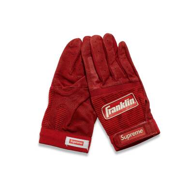 View full screen - View 1 of Lot 9709. Supreme Franklin Batting Gloves Red.