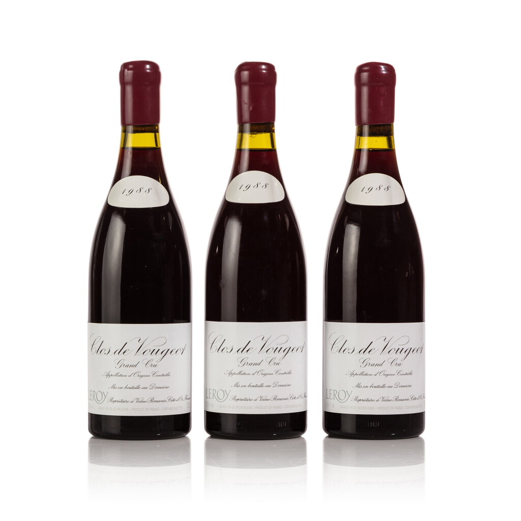 View full screen - View 1 of Lot 126. Clos de Vougeot 1988 Domaine Leroy (3 BT).