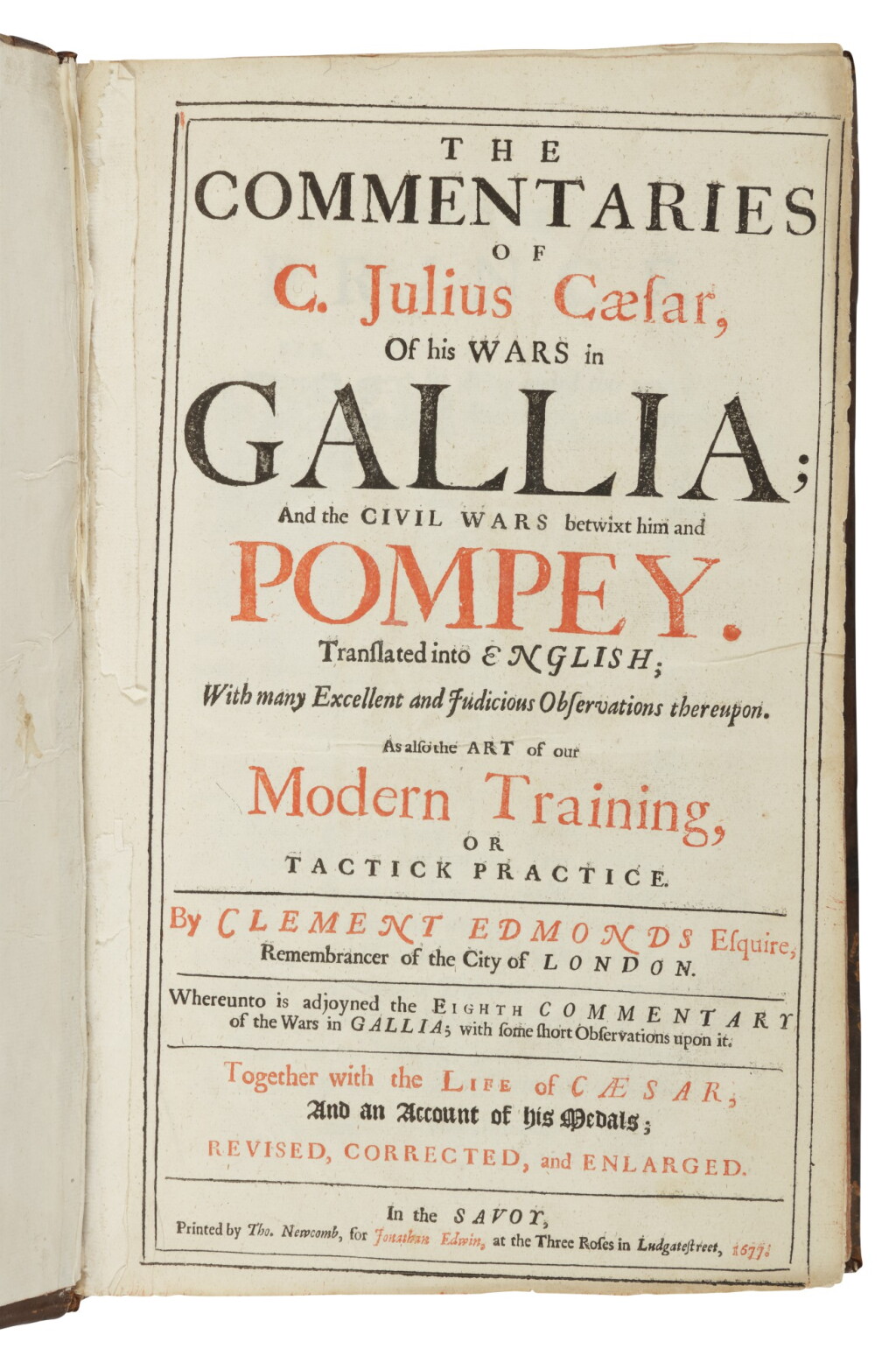 View full screen - View 1 of Lot 11. Caesar, C. Julius | The Commentaries...Translated into English.