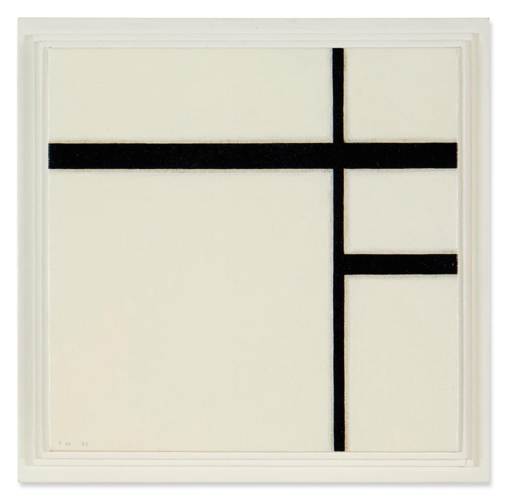 View full screen - View 1 of Lot 18. Piet Mondrian, "Composition in White and Black II," 1930.