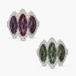 Alexandrite and Diamond Ring | 2.68 配 1.73 及 1.63克拉 天然「巴西」未經處理 亞歷山大變色石 配 鑽石 戒指