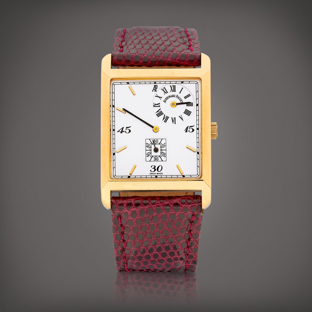 View full screen - View 1 of Lot 2140. Museum Collection Regulateur, Reference 25845 | A pink gold wristwatch with regulator dial, Circa 2000 | 愛彼 | Museum Collection Regulateur, 型號25845 | 粉紅金腕錶,備規範指針錶盤,約2000年製.