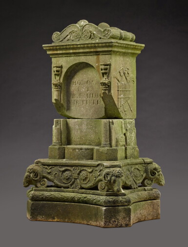 View full screen - View 1 of Lot 195. A Marble Shrine with Relief Decoration, attributed to the Workshop of Giovanni Battista Piranesi (1720-1778).