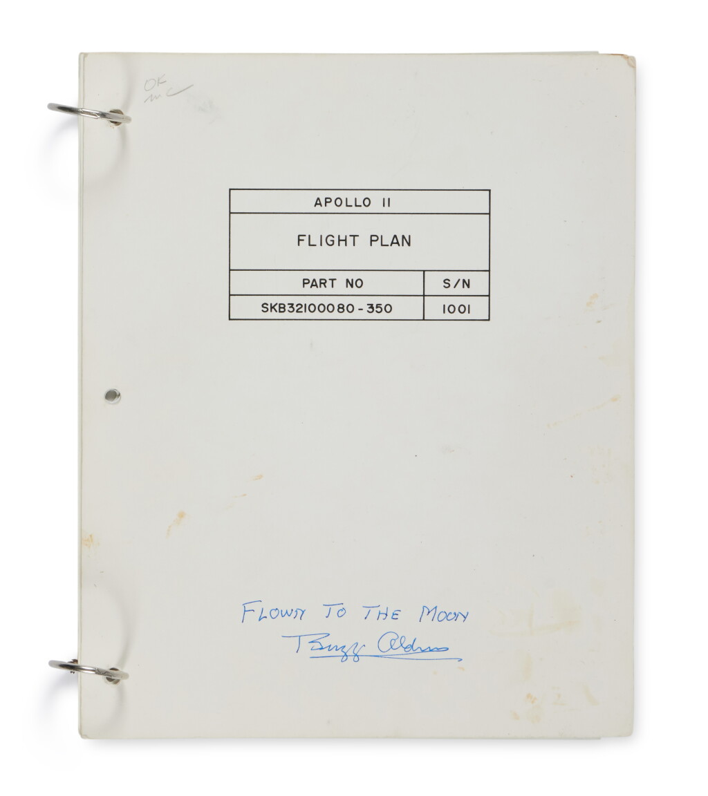 View full screen - View 1 of Lot 7. FLOWN Apollo 11 Summary Flight Plan — A Complete Summary of the Entire Mission, From Launch to Splashdown.