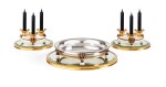 A Belgian Empire-style silver, silver-gilt and ivory centretable, Philippe Wolfers, Brussels, circa 1920 | Surtout de table de style Empire à fond de glace en vermeil, argent et ivoire par Philippe Wolfers, Bruxelles, vers 1920