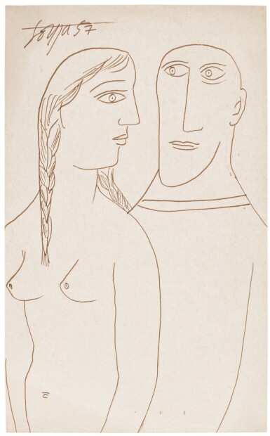 View full screen - View 1 of Lot 13. FRANCIS NEWTON SOUZA | UNTITLED (COUPLE).