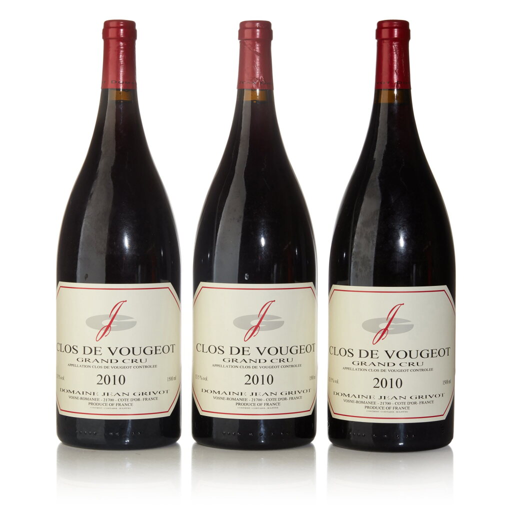 View full screen - View 1 of Lot 217. Clos de Vougeot 2010 Jean Grivot (3 MAG).