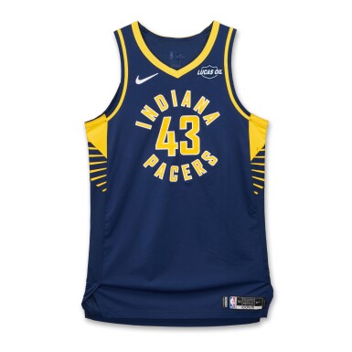 View full screen - View 1 of Lot 57. Pascal Siakam Indiana Pacers 2025-2026 Game Worn Icon Edition Jersey | Double-Double.