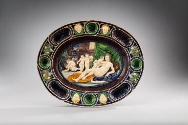 View full screen - View 1 of Lot 638. Follower of Bernard Palissy, After a design by Rosso Fiorentino, French, Probably Paris or Fontainebleau, circa 1600-50.