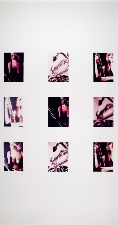 View full screen - View 1 of Lot 66. Three Girlfriends, One with Motorcycle (Gang).