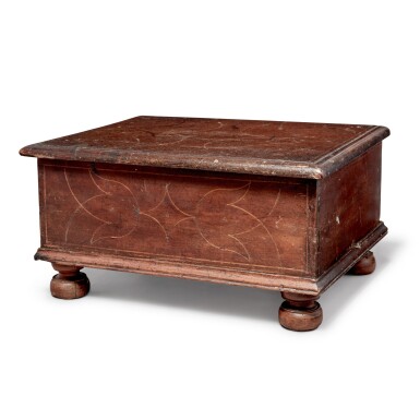 View full screen - View 1 of Lot 205. Very Fine and Rare William and Mary Inlaid Walnut Bible Box, Chester County, Pennsylvania, Circa 1735.
