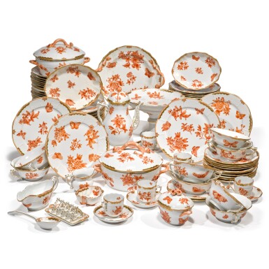 View full screen - View 1 of Lot 66. A Herend 'Queen Victoria Rust' Pattern Service, 20th Century.