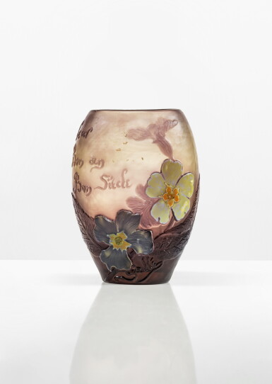View full screen - View 1 of Lot 95. Bonheur, Bon an, Bon siècle vase, 1901.