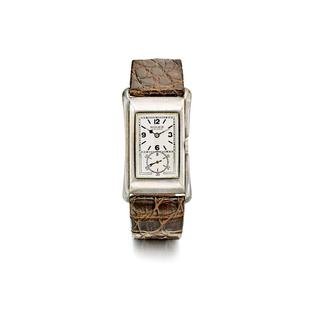 View full screen - View 1 of Lot 1075. ROLEX | REF 971 PRINCE BRANCARD, A SILVER RECTANGULAR WRISTWATCH, CIRCA 1935 | 勞力士 |971型號「PRINCE BRANCARD」銀製腕錶,年份約1935.